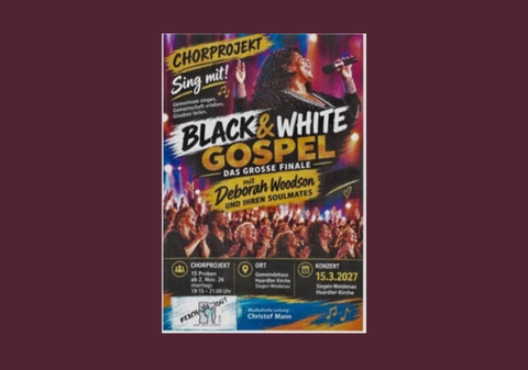 Plakat: Chorprojekt Black & White Gospel 